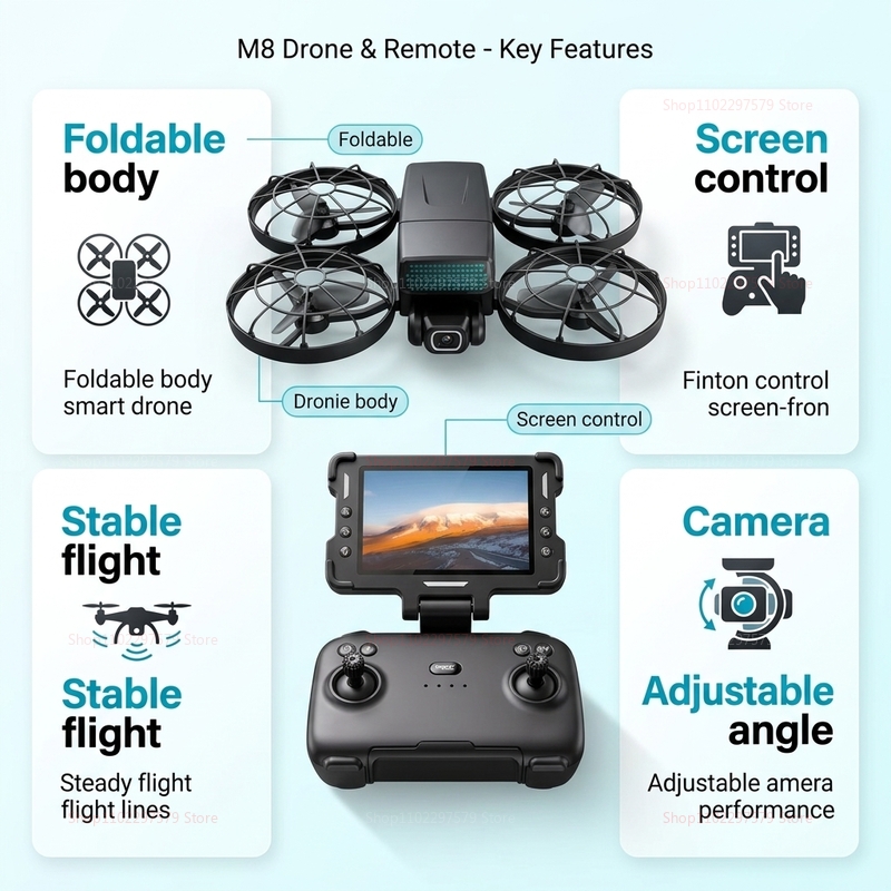New Drones M8 GPS 8K Professio - Drone Surveying 评论和价格